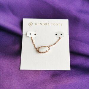Kendra Scott Elisa white Pearl Pendant Necklace in Rose Gold